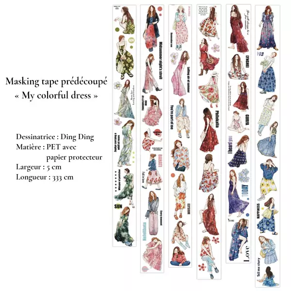 Masking Tape PET prédécoupé | My colorful dress – Image 9