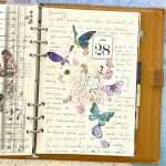 daily journal féérique avec masking tapes la sylphide des jardins et papillons colorés