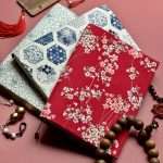 aperçu des carnets artisanaux couverture en tissu amovible faits main inspiré de peinture et motif chinois traditionnel