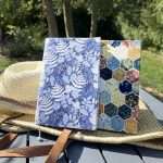 Carnet artisanal couverture en tissu amovible | Pensées légères