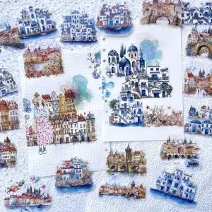 aperçu des stickers pet "ville et ses couleurs"