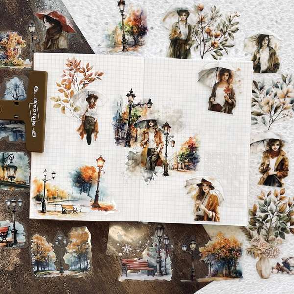 mise en plage daily journal automnal avec stickers