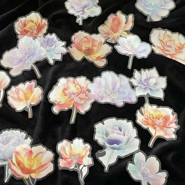 Stickers PET | Fleurs de lumière