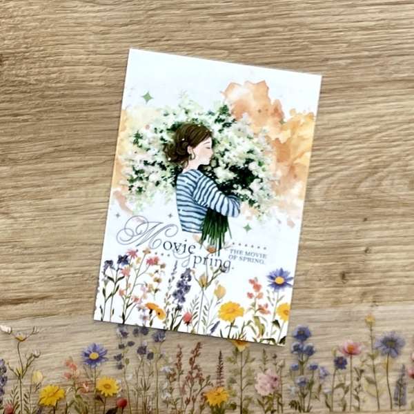 carte DIY printanière réalisée avec les masking tapes