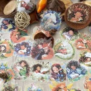 ensemble de stickers féeriques animaux PET