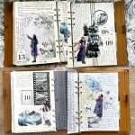 Exemple de daily journal et bullet journal décoré avec masking tape PET prédécoupé La neige tombe, illustrations hiver et neige