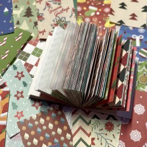 Livret papier scrapbooking Noël Jingle Bells – motifs graphiques festifs