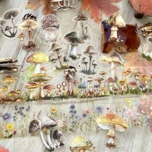 aperçu des masking tapes et stickers de la série "histoires de forêts"