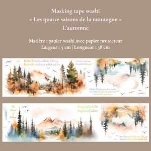 Masking Tape washi | Les quatre saisons de la montagne - L'autmone