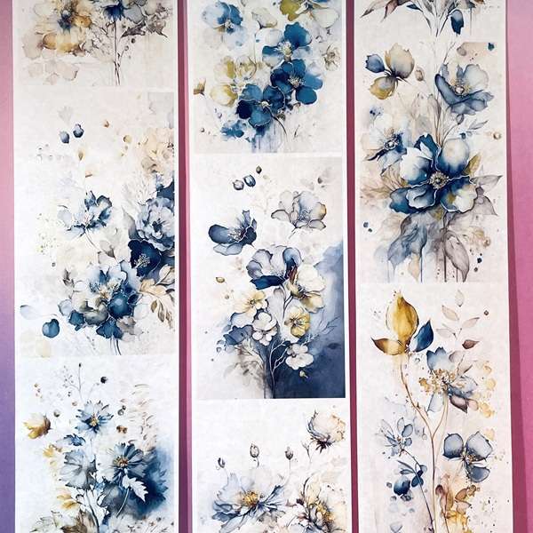 Masking Tape washi | Fleurs glacées