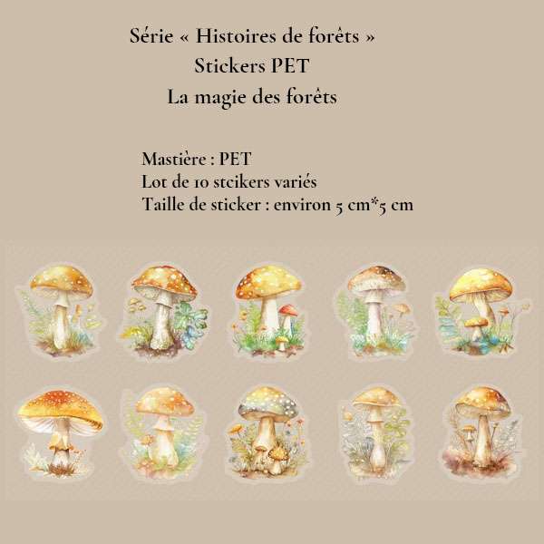 Série « Histoires de forêts » | Masking tapes et stickers PET illustrés – Image 10