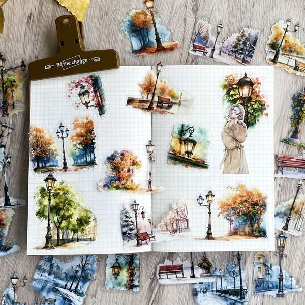 Stickers PET | Le réverbère au détour d'une rue