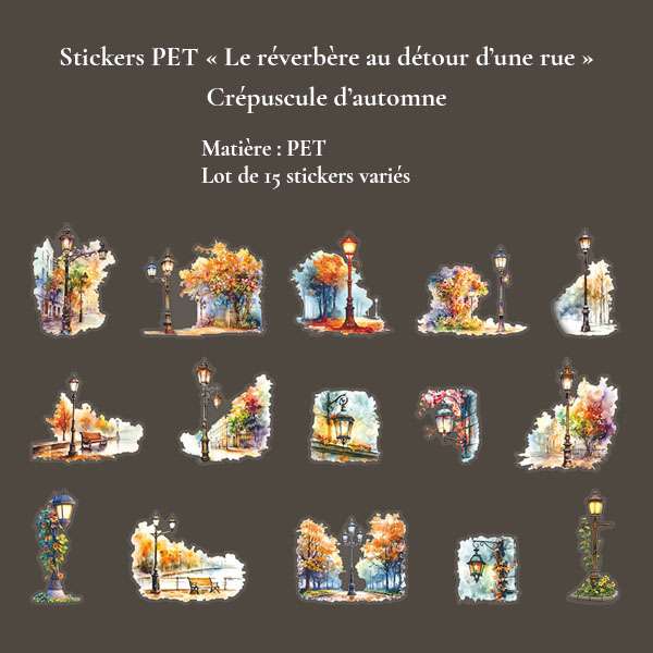 Stickers PET | Le réverbère au détour d'une rue – Image 6
