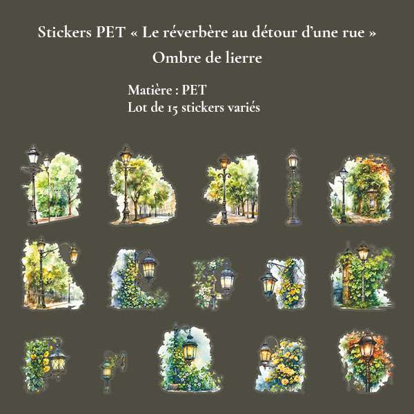 Stickers PET | Le réverbère au détour d'une rue – Image 5