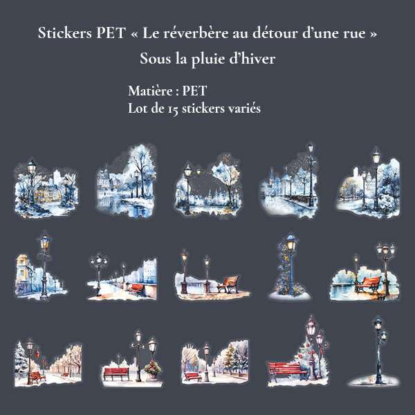 Stickers PET | Le réverbère au détour d'une rue – Image 7