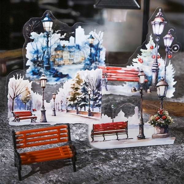 Stickers PET | Le réverbère au détour d'une rue – Image 8