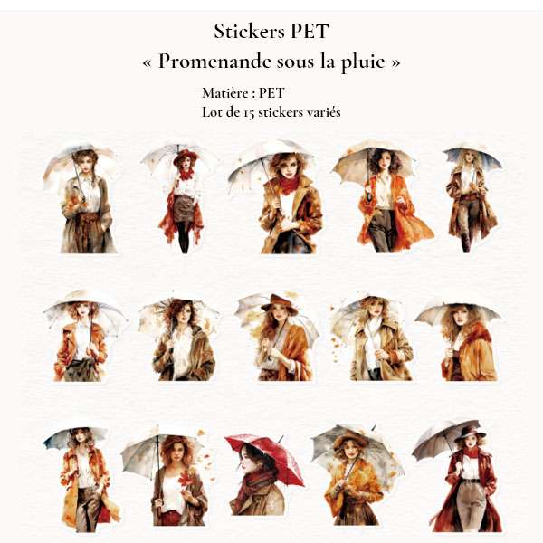 Stickers PET | Promenade sous la pluie – Image 5