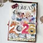 Bullet journal couverture annuelle 2026 avec masking tapes fleuris