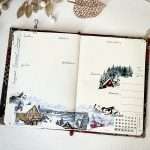 Exemple de bullet journal hiver décoré avec masking tapes Les silences de l’hiver