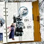 Daily journal hivernal avec masking tape paysage neige