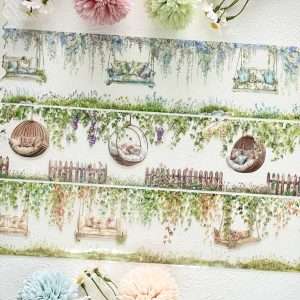 collection de masking tape pet balançoires dans le jardin vu ensemble