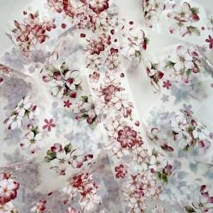 masking tape PET prédécoupé - collection "Fleurs de printemps" (Pommier et Cerisier)