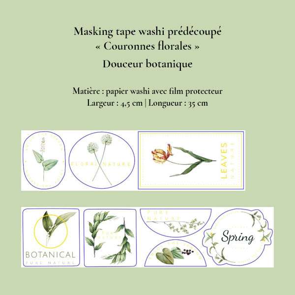 Masking Tape washi prédécoupé | Couronnes florales – Image 6