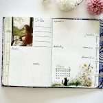 bullet journal hebdomadaire printemps décoré avec masking tape et stickers