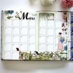 mise en page bullet journal mensuel printemps