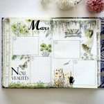 mise en page bullet journal mensuel printemps