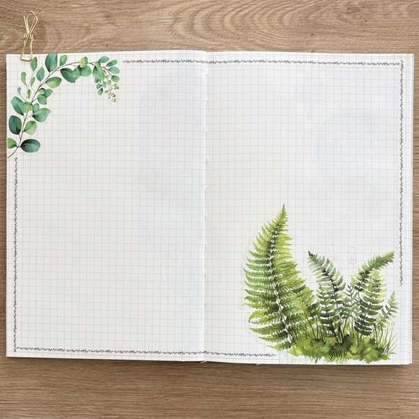 mise en page daly journal verdoyant