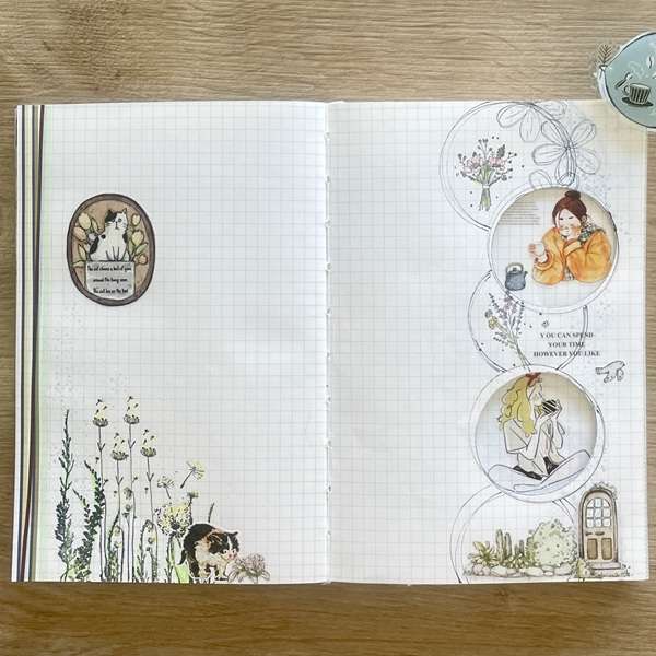 Décoration de daily journal avec masking tape PET Scènes pittoresques