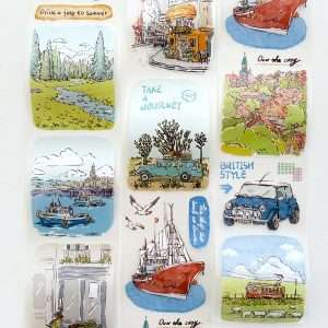 Masking tape PET prédécoupé voyage Let’s Go Traveling