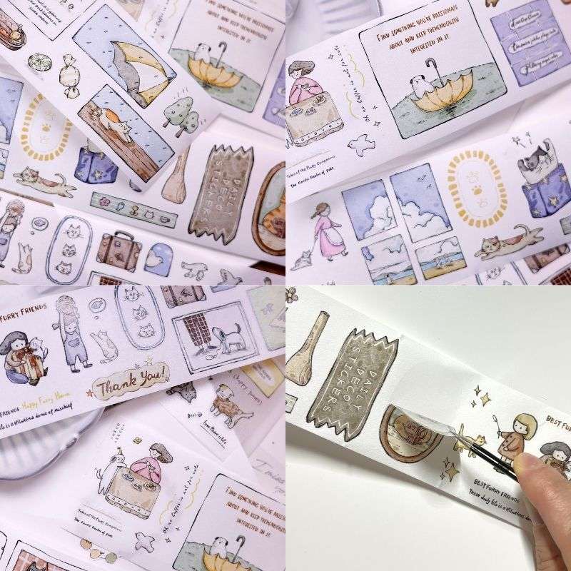 Motifs chats et chiens du masking tape washi Mes compagnons poilus