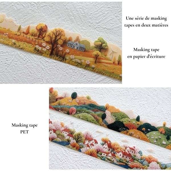 Masking Tape Automne PET & Papier – Peinture d’automne | 4 modèles – Image 3